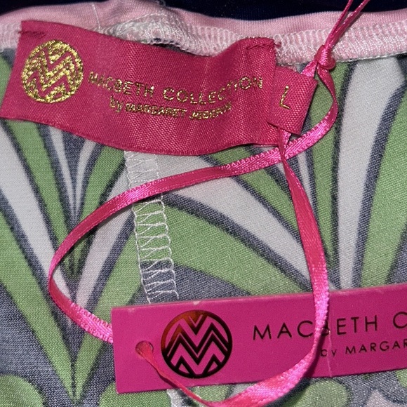 NWT Macbeth Collection by Margaret Josephs Printed Flared Pants - L - Picture 7 of 11